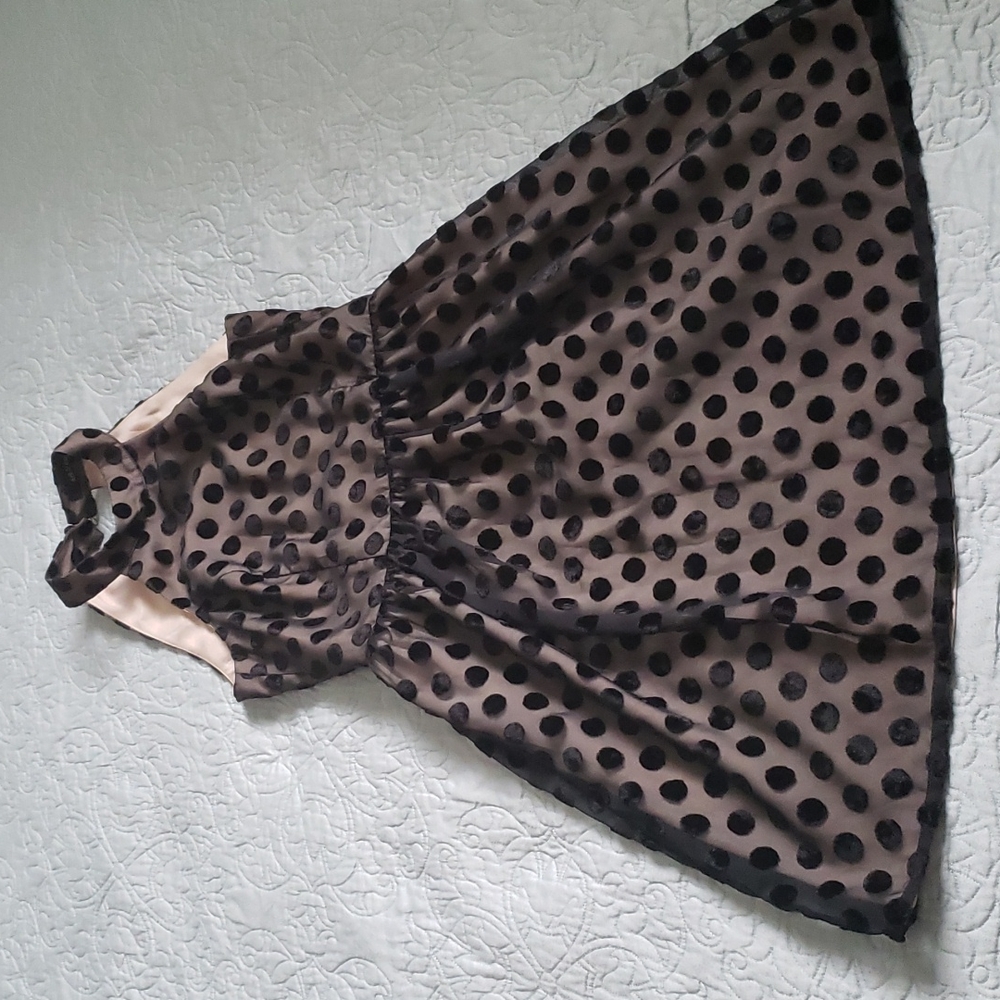 Ark & Co Black Polka Dot Sleeveless Dress Size Small